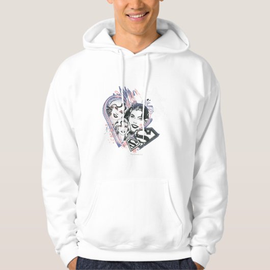 Supergirl Face Collage Hoodie (Vorderseite)