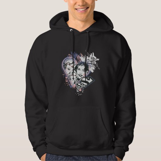 Supergirl Face Collage Hoodie (Vorderseite)