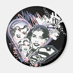 Supergirl Face Collage Magnet