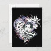 Supergirl Face Collage Postkarte (Vorne/Hinten)