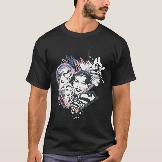 Supergirl Face Collage T-Shirt (Vorderseite)