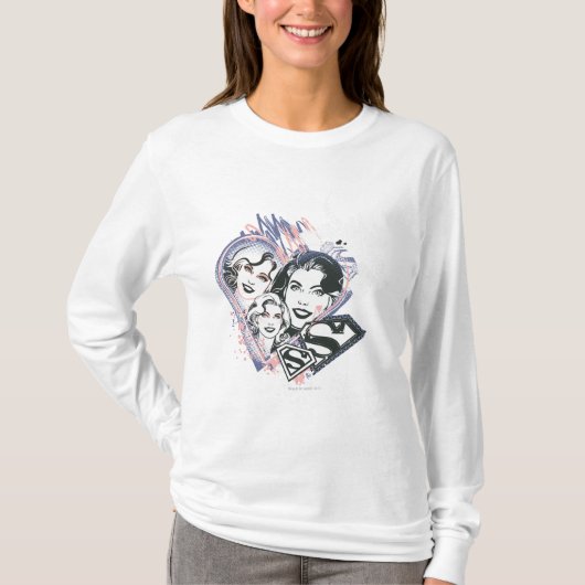 Supergirl Face Collage T-Shirt (Vorderseite)