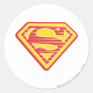Supergirl Far-Out-Logo Runder Aufkleber