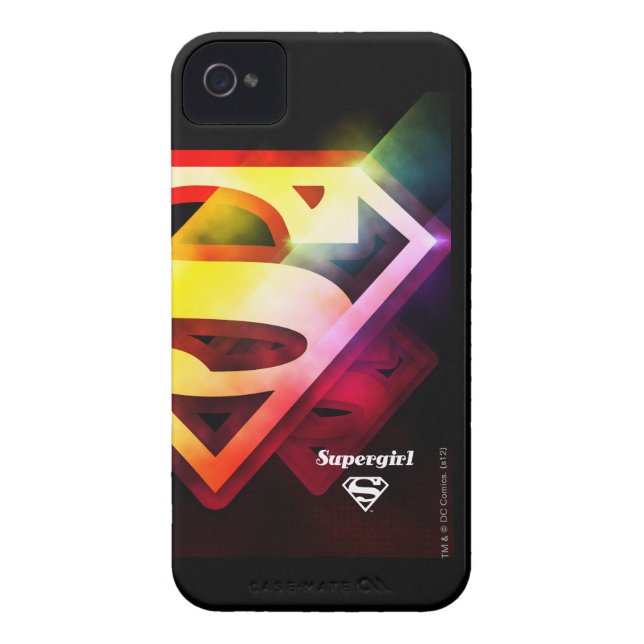 Supergirl-farbiges Logo Case-Mate iPhone Hülle (Rückseite)