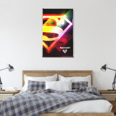 Supergirl-farbiges Logo Leinwanddruck (Insitu (Schlafzimmer))