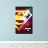 Supergirl-farbiges Logo Leinwanddruck (Insitu (Holzboden))