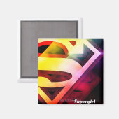Supergirl-farbiges Logo Magnet (Vorderseite/Rückseite)