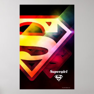 Supergirl-farbiges Logo Poster