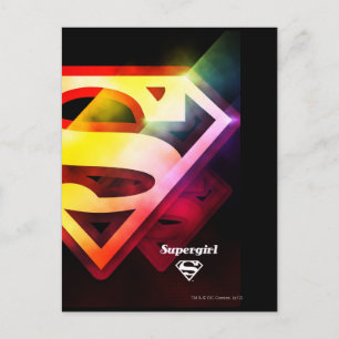 Supergirl-farbiges Logo Postkarte