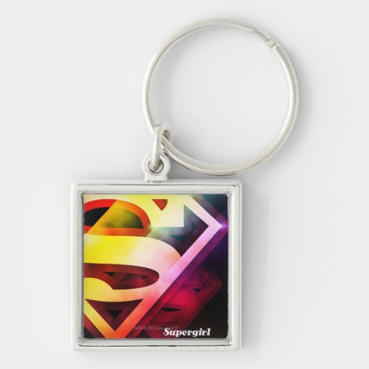 Supergirl-farbiges Logo Schlüsselanhänger (Vorne)