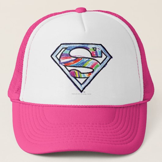 Supergirl-farbiges Logo Truckerkappe (Vorderseite)