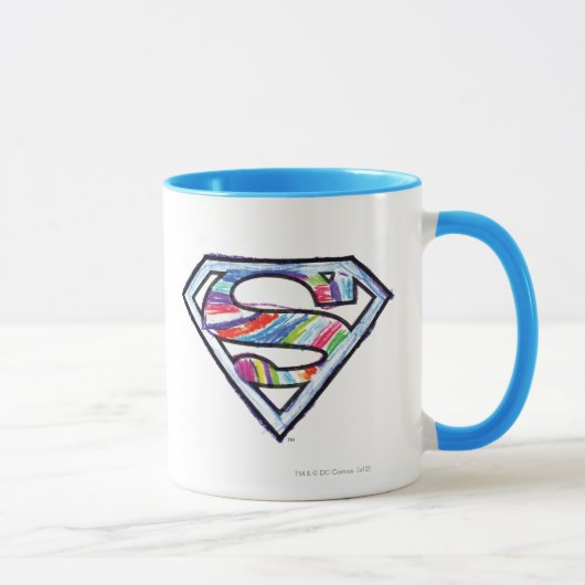 Supergirl-farbiges Sketch-Logo Tasse (Rechts)