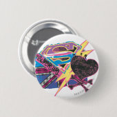 Supergirl Flag und Crossbones Button (Vorne & Hinten)