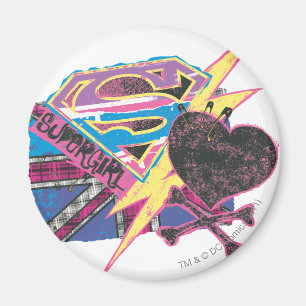Supergirl Flag und Crossbones Magnet