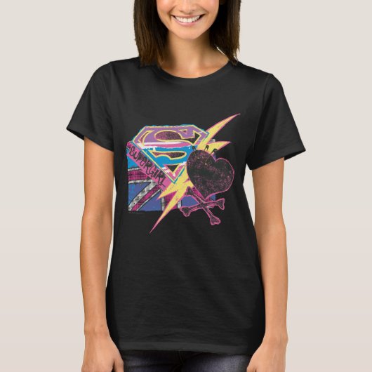 Supergirl Flag und Crossbones T-Shirt (Vorderseite)