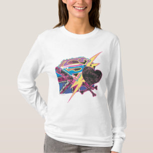 Supergirl Flagge und gekreuzte Knochen T-Shirt