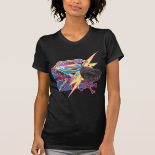 Supergirl Flagge und gekreuzte Knochen T-Shirt