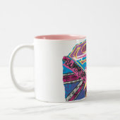 Supergirl Flagge und gekreuzte Knochen Zweifarbige Tasse (Links)