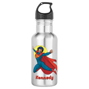 Supergirl Fliegen in Blue Anzug Edelstahlflasche