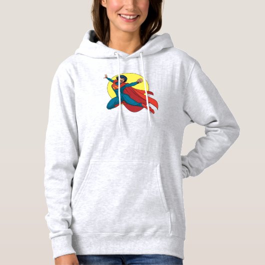 Supergirl Fliegen in Blue Anzug Hoodie (Vorderseite)