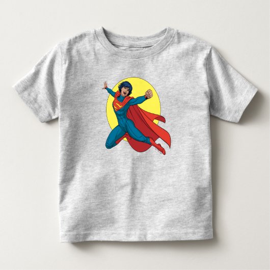 Supergirl Fliegen in Blue Anzug Kleinkind T-shirt (Vorderseite)