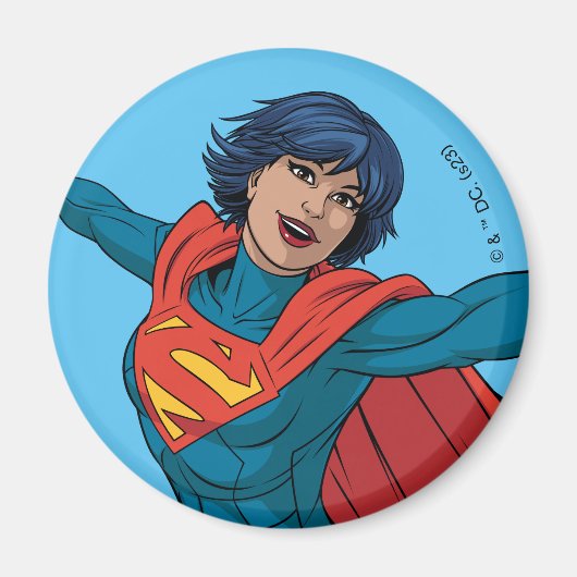 Supergirl Fliegen in Blue Anzug Magnet (Vorne)