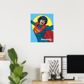 Supergirl Fliegen in Blue Anzug Poster (Heimbüro)