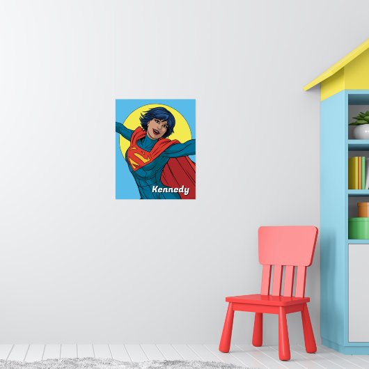 Supergirl Fliegen in Blue Anzug Poster (Kinderzimmer 1)