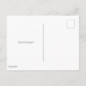 Supergirl Fliegen in Blue Anzug Postkarte (Rückseite)