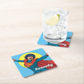 Supergirl Fliegen in Blue Anzug Rechteckiger Pappuntersetzer (Vor Ort)