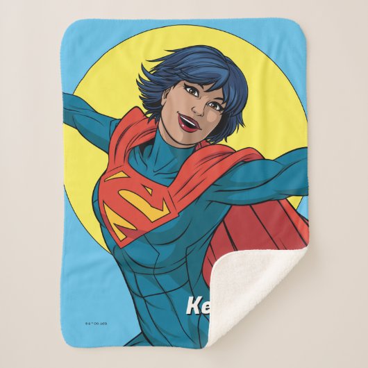 Supergirl Fliegen in Blue Anzug Sherpadecke (Vorderseite)