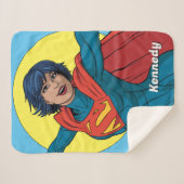 Supergirl Fliegen in Blue Anzug Sherpadecke (Vorderseite (Horizontal))