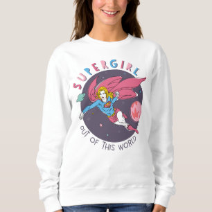 Supergirl fliegt nach oben Illustration Sweatshirt