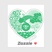 Supergirl Floral Peace Heart Graphic Aufkleber (Blatt)