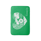 Supergirl Floral Peace Heart Graphic Badematte (Vorderseite Vertikal)