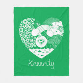 Supergirl Floral Peace Heart Graphic Fleecedecke (Vorderseite)