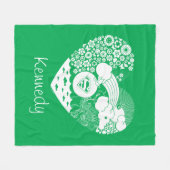 Supergirl Floral Peace Heart Graphic Fleecedecke (Vorderseite (Horizontal))