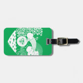 Supergirl Floral Peace Heart Graphic Gepäckanhänger (Vorderseite horizontal)