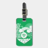 Supergirl Floral Peace Heart Graphic Gepäckanhänger (Vorderseite vertikal)