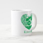 Supergirl Floral Peace Heart Graphic Jumbo-Tasse (Vorderseite Rechts)