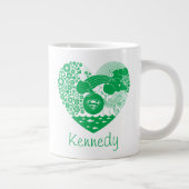 Supergirl Floral Peace Heart Graphic Jumbo-Tasse (Rechts)