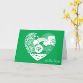 Supergirl Floral Peace Heart Graphic Karte (Gelbe Blume)
