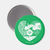 Supergirl Floral Peace Heart Graphic Magnet (Vorderseite/Rückseite)
