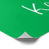 Supergirl Floral Peace Heart Graphic Poster (Ecke)