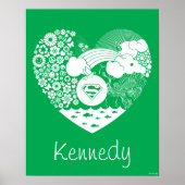 Supergirl Floral Peace Heart Graphic Poster (Vorne)