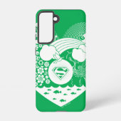 Supergirl Floral Peace Heart Graphic Samsung Galaxy Hülle (Rückseite)