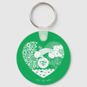 Supergirl Floral Peace Heart Graphic Schlüsselanhänger (Vorderseite)