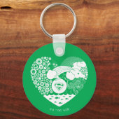 Supergirl Floral Peace Heart Graphic Schlüsselanhänger (Vorderseite)