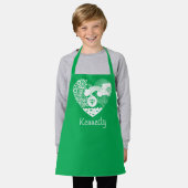 Supergirl Floral Peace Heart Graphic Schürze (Getragen)