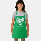 Supergirl Floral Peace Heart Graphic Schürze (Insitu)